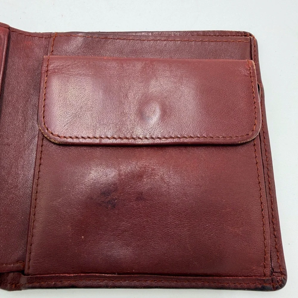 Must de Cartier Paris Vintage Oxblood Leather Wallet w/ Authenticity Card